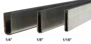 1/16" Opening x 1" Wide - 18GA Steel U-Trim Edging