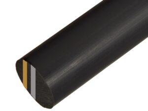 PPSU Radel MG Round Rod, Diameter: 3.000 (3 inch) x 11 inches long, Black